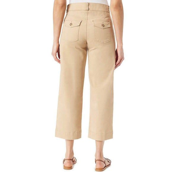 Gloria Vanderbilt Travertine Plus Size Shape Effect Pull-On Wide Leg Crop Pants - Picture 1 of 3